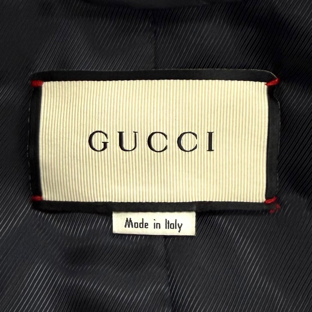 Gucci Wool 100% GG Marmont Web Line Collarless Coat Black 40 — view 7