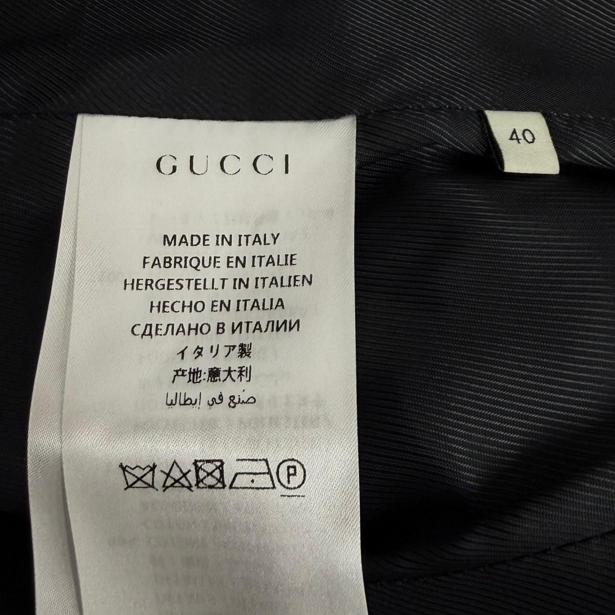 Gucci Wool 100% GG Marmont Web Line Collarless Coat Black 40 — view 8