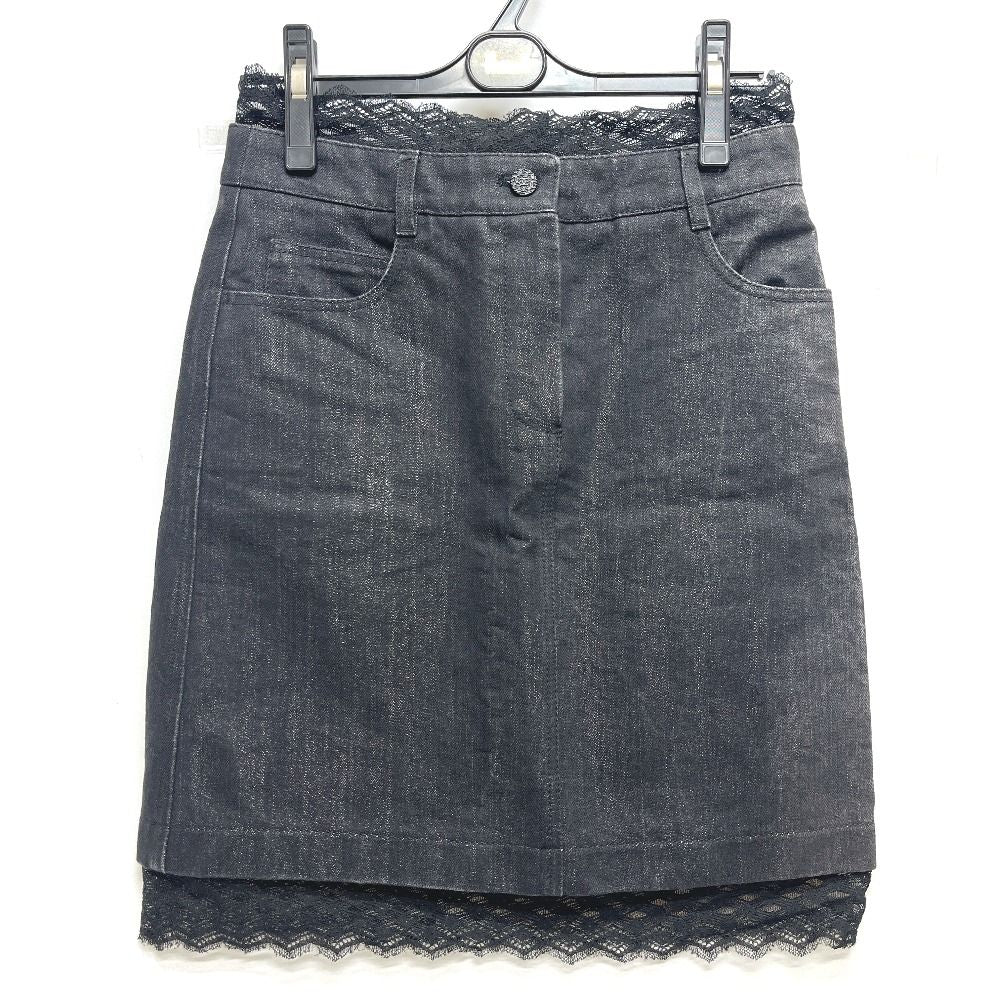 Chanel Skirt Denim Black