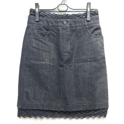 Chanel Skirt Denim Black