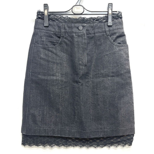 Chanel Skirt Denim Black