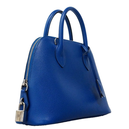 Hermes Handbag Bolide 1923 25 Veau Epsom Blue France Silver 2-Way Bag — view 2