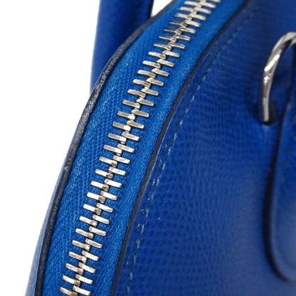 Hermes Handbag Bolide 1923 25 Veau Epsom Blue France Silver 2-Way Bag — view 7