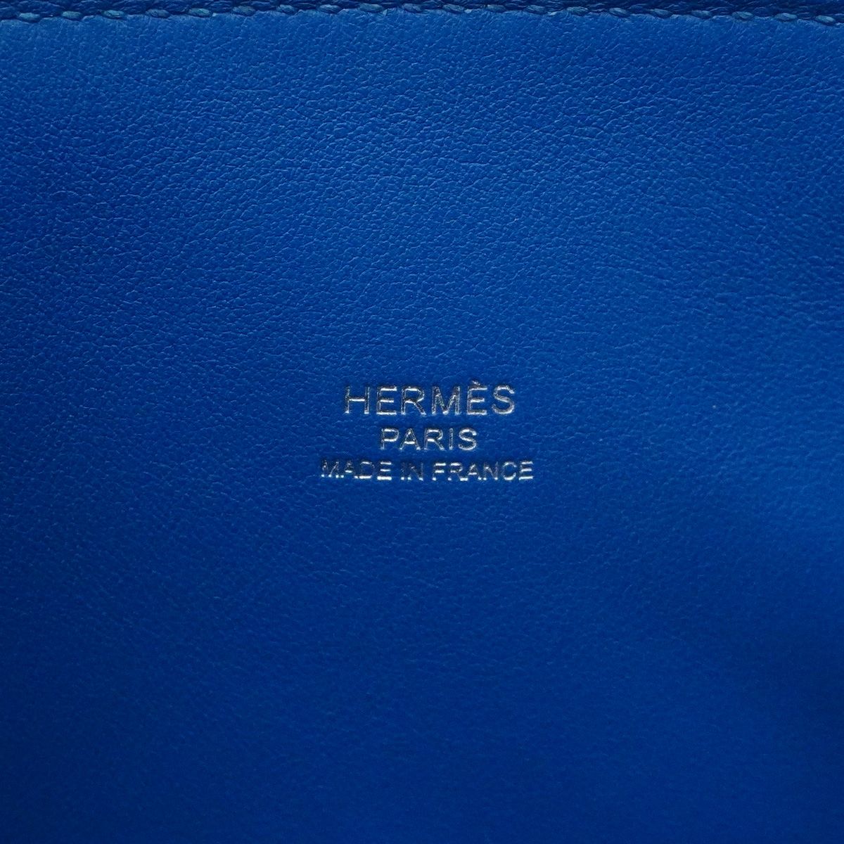 Hermes Handbag Bolide 1923 25 Veau Epsom Blue France Silver 2-Way Bag — view 5