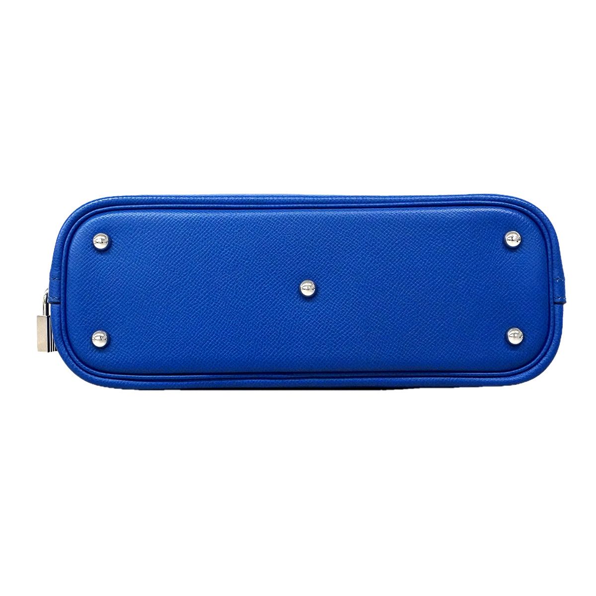 Hermes Handbag Bolide 1923 25 Veau Epsom Blue France Silver 2-Way Bag — view 3