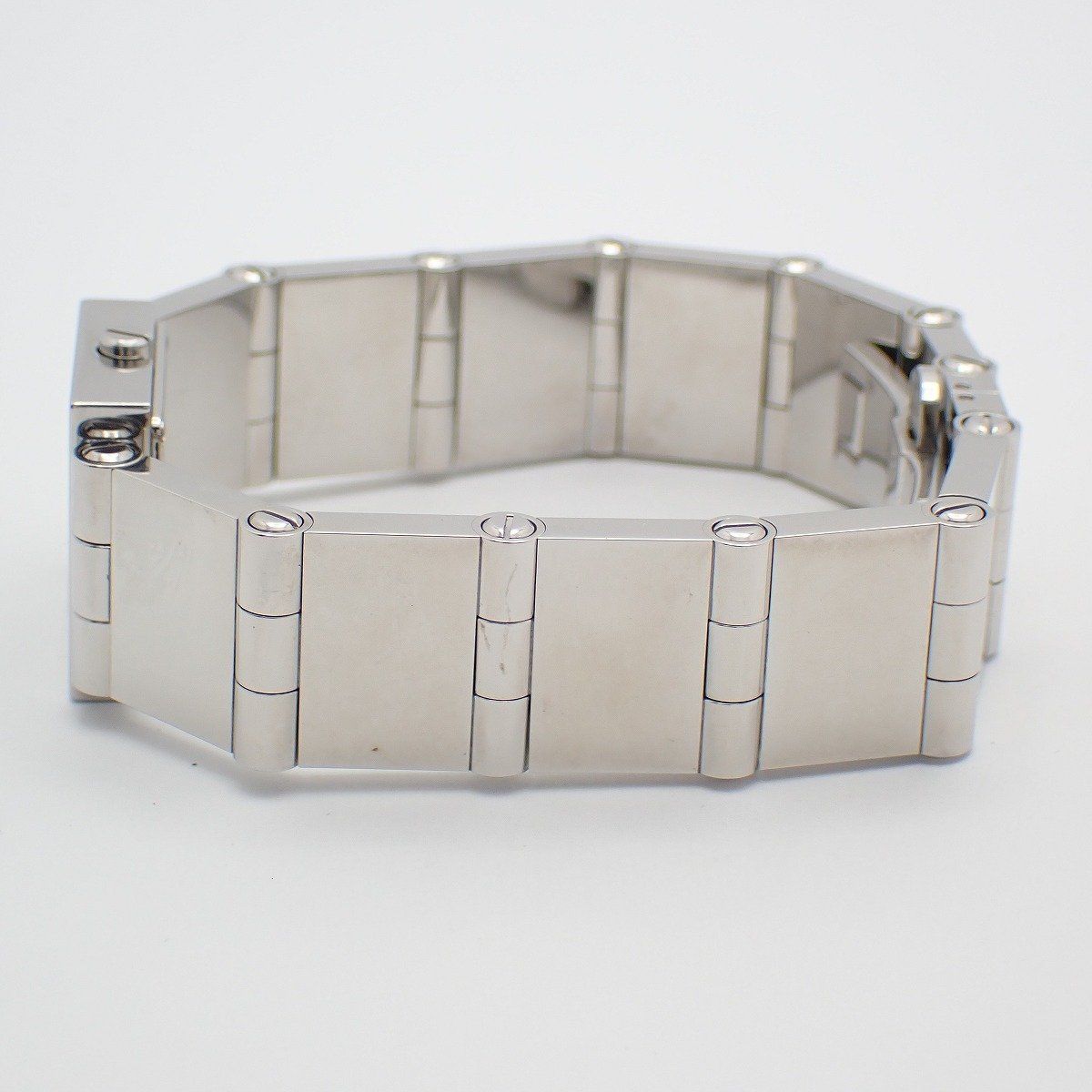 Gucci 600 L Square Shape Quartz Watch Silver Dial Ssstrap — view 5