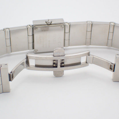 Gucci 600 L Square Shape Quartz Watch Silver Dial Ssstrap — view 6
