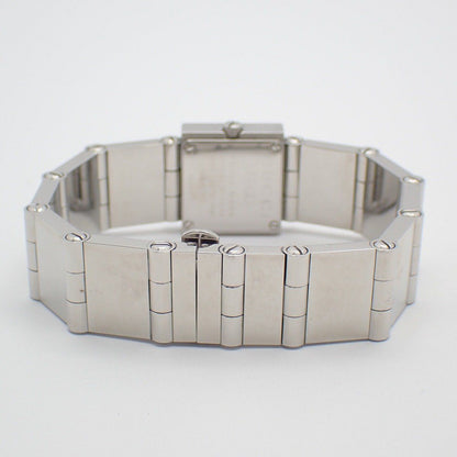 Gucci 600 L Square Shape Quartz Watch Silver Dial Ssstrap — view 3