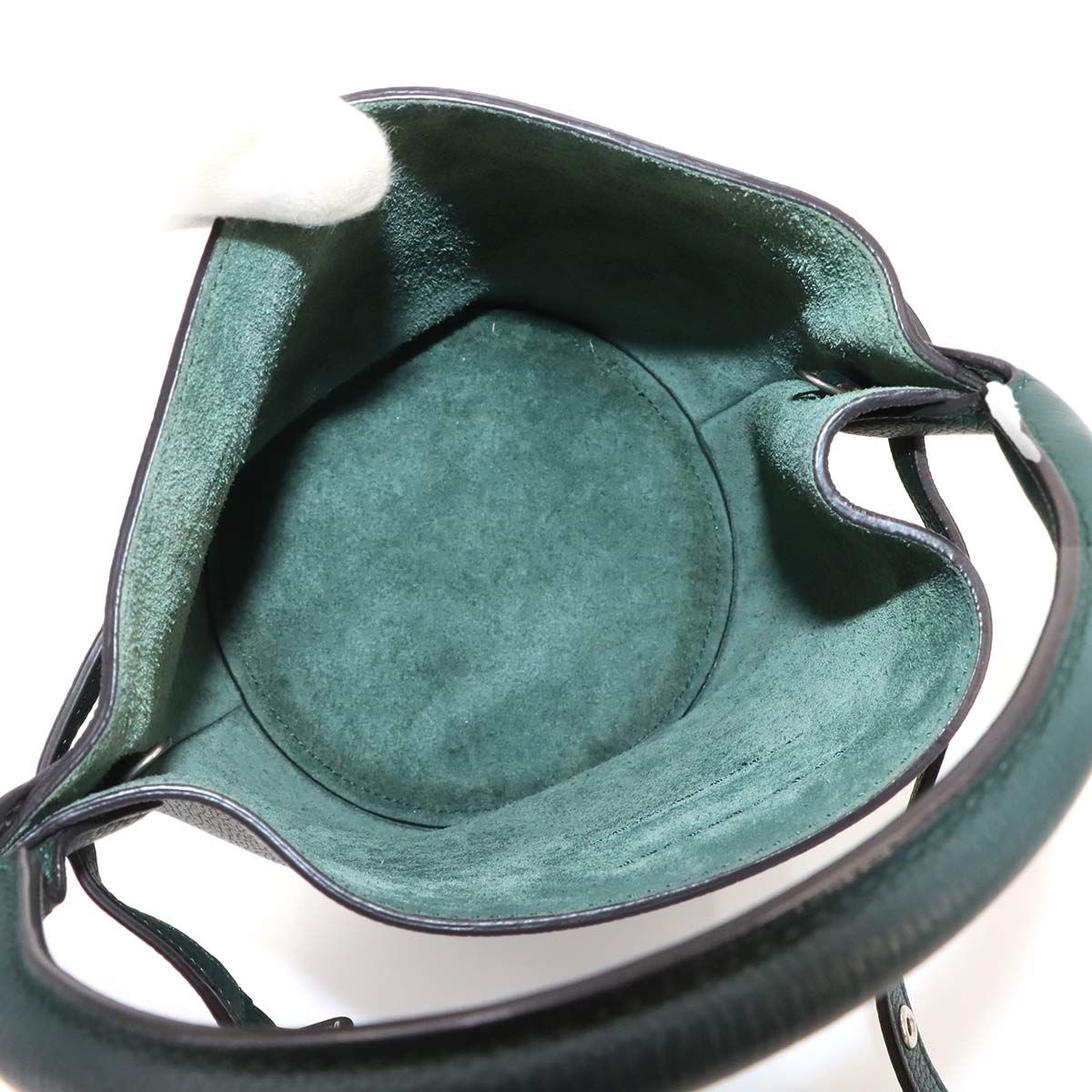 Celine Big Bag Bucket Nano 2-Way Bag Leather Green Bag — view 7