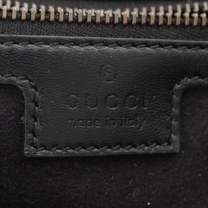 Gucci GG Marmont Leather Quilted Locking G Chain Shoulder Bag Black — view 7