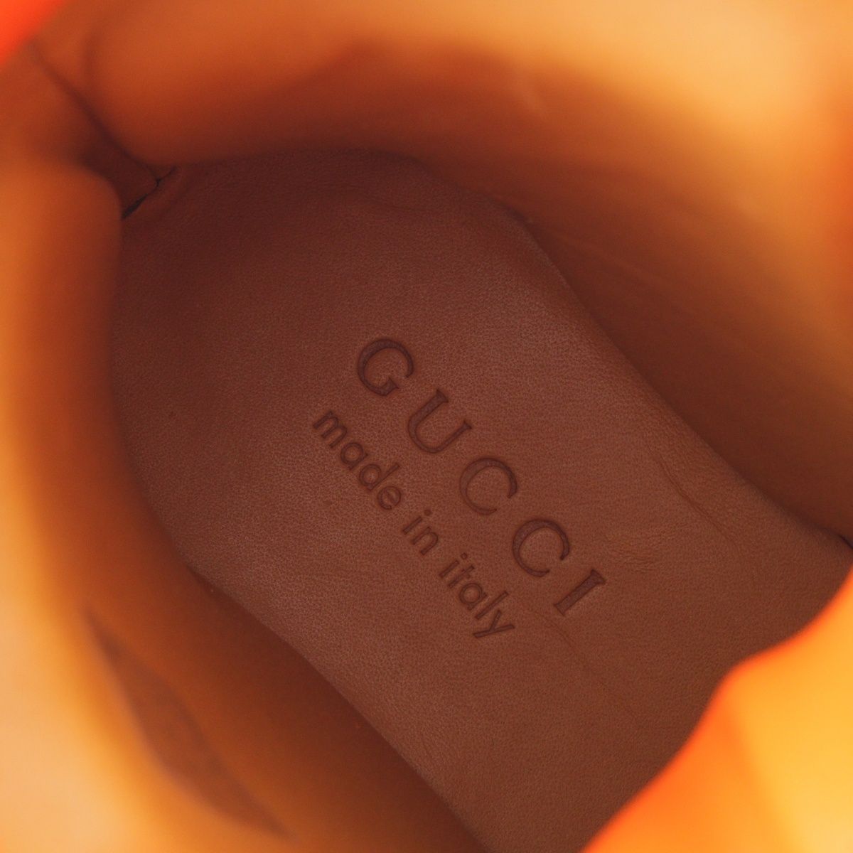 Gucci the North Face GG Canvas Leather Trekking Boots Orange — view 7