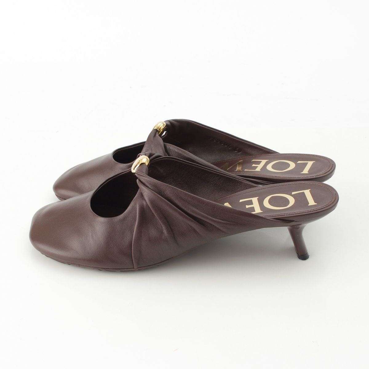 Loewe Pebble Napalum Anagram Mules Brownie — view 3