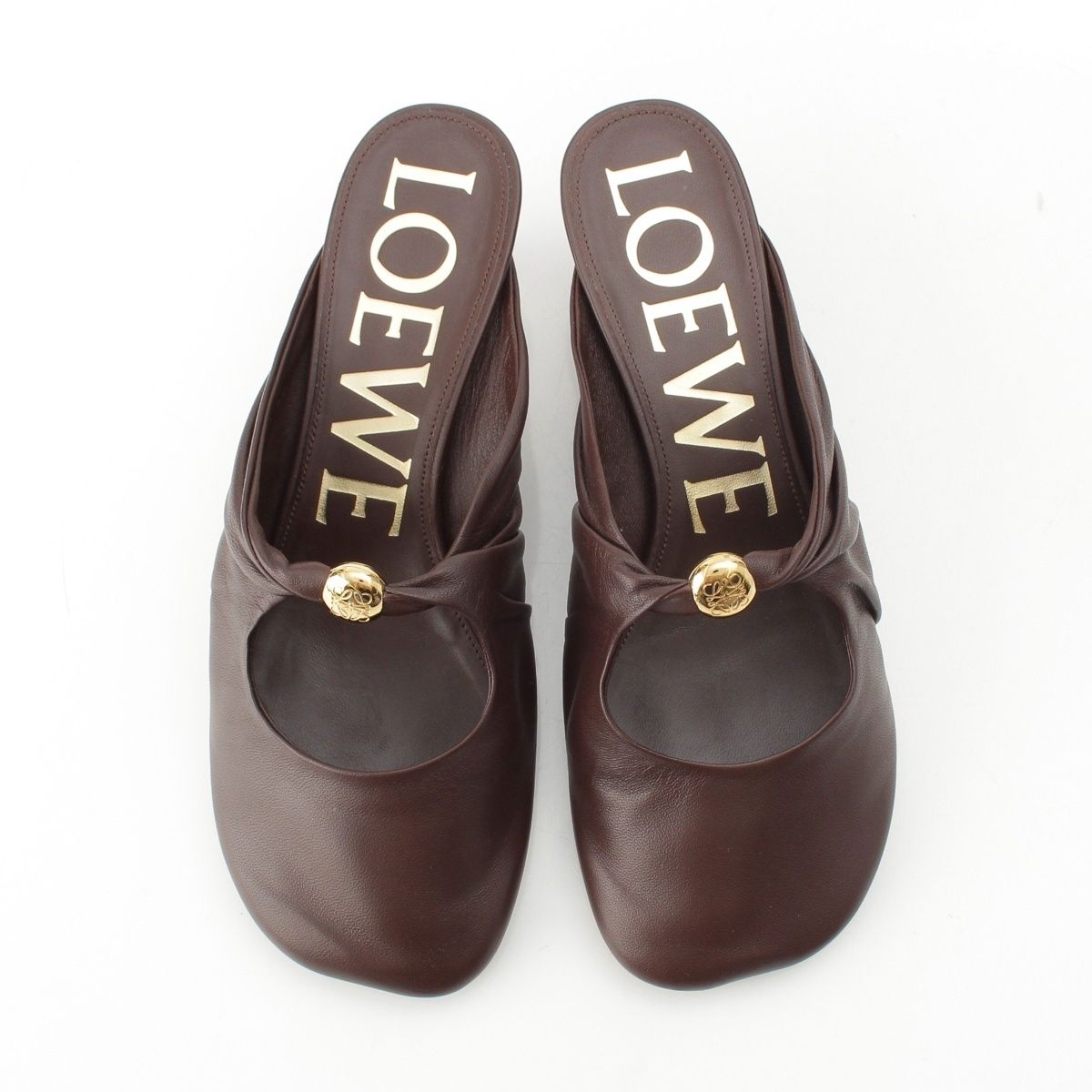 Loewe Pebble Napalum Anagram Mules Brownie — view 2