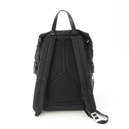 Prada Tessuto Triangle Logo Backpack Black — view 4