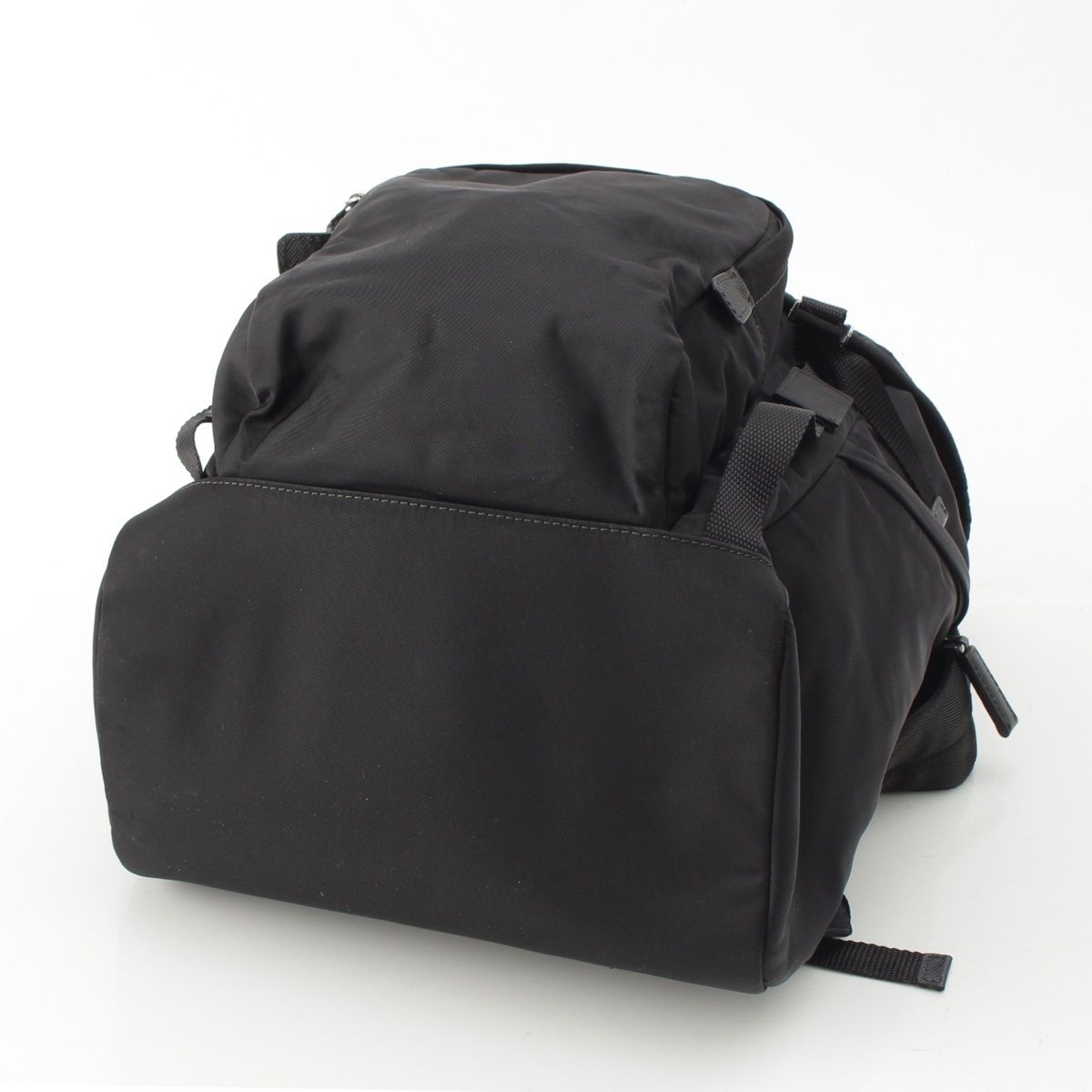Prada Tessuto Triangle Logo Backpack Black — view 5