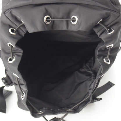 Prada Tessuto Triangle Logo Backpack Black — view 6