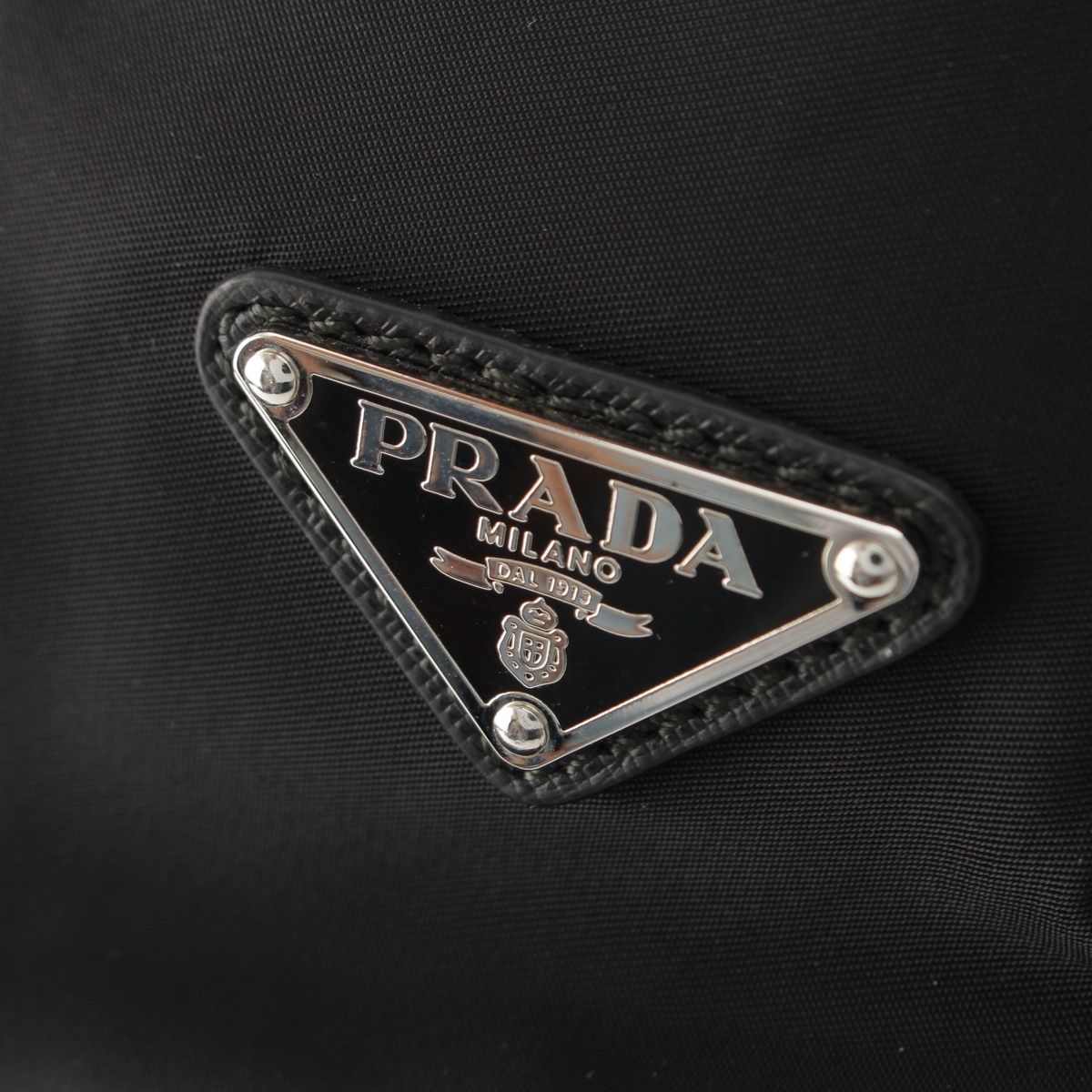 Prada Tessuto Triangle Logo Backpack Black — view 8