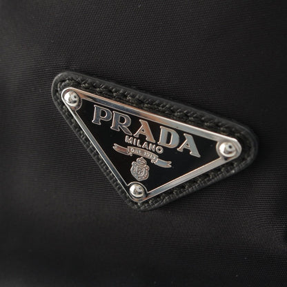 Prada Tessuto Triangle Logo Backpack Black — view 8