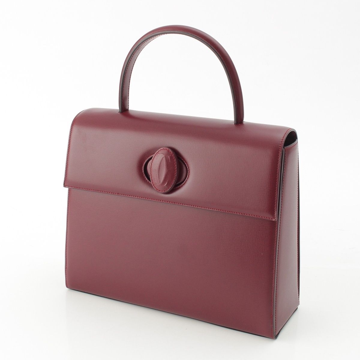 Cartier Must Line Leather Turnlock Top Handle Handbag Bordeaux — view 2