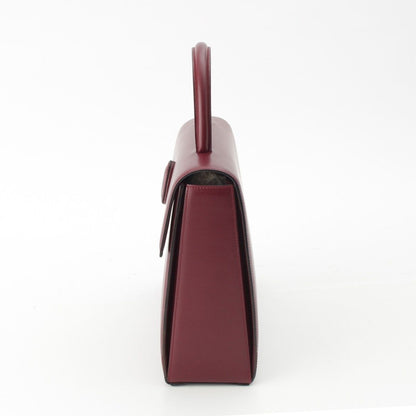 Cartier Must Line Leather Turnlock Top Handle Handbag Bordeaux — view 3
