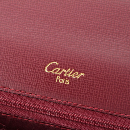 Cartier Must Line Leather Turnlock Top Handle Handbag Bordeaux — view 7