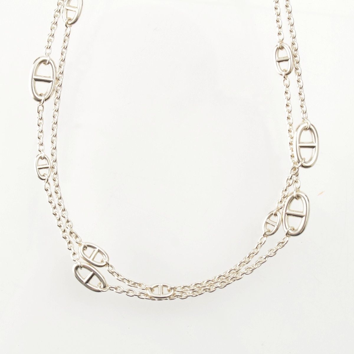 Hermes Chaine d'Ancre Farandole Necklace Silver 925