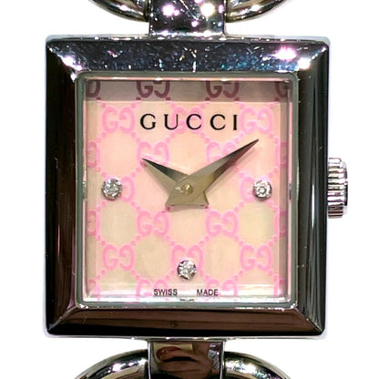 Gucci Tornavoni Watch SS Quartz Shell Pink Dial