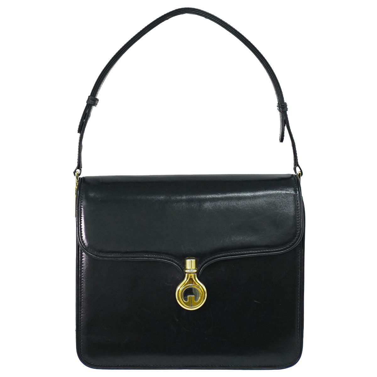 Gucci Leather Shoulder Bag Black