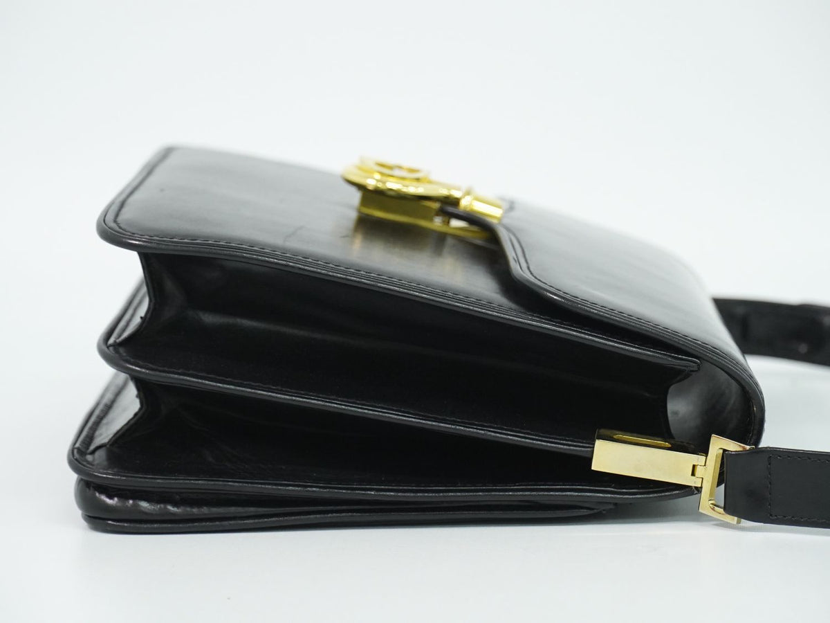 Gucci Leather Shoulder Bag Black — view 4