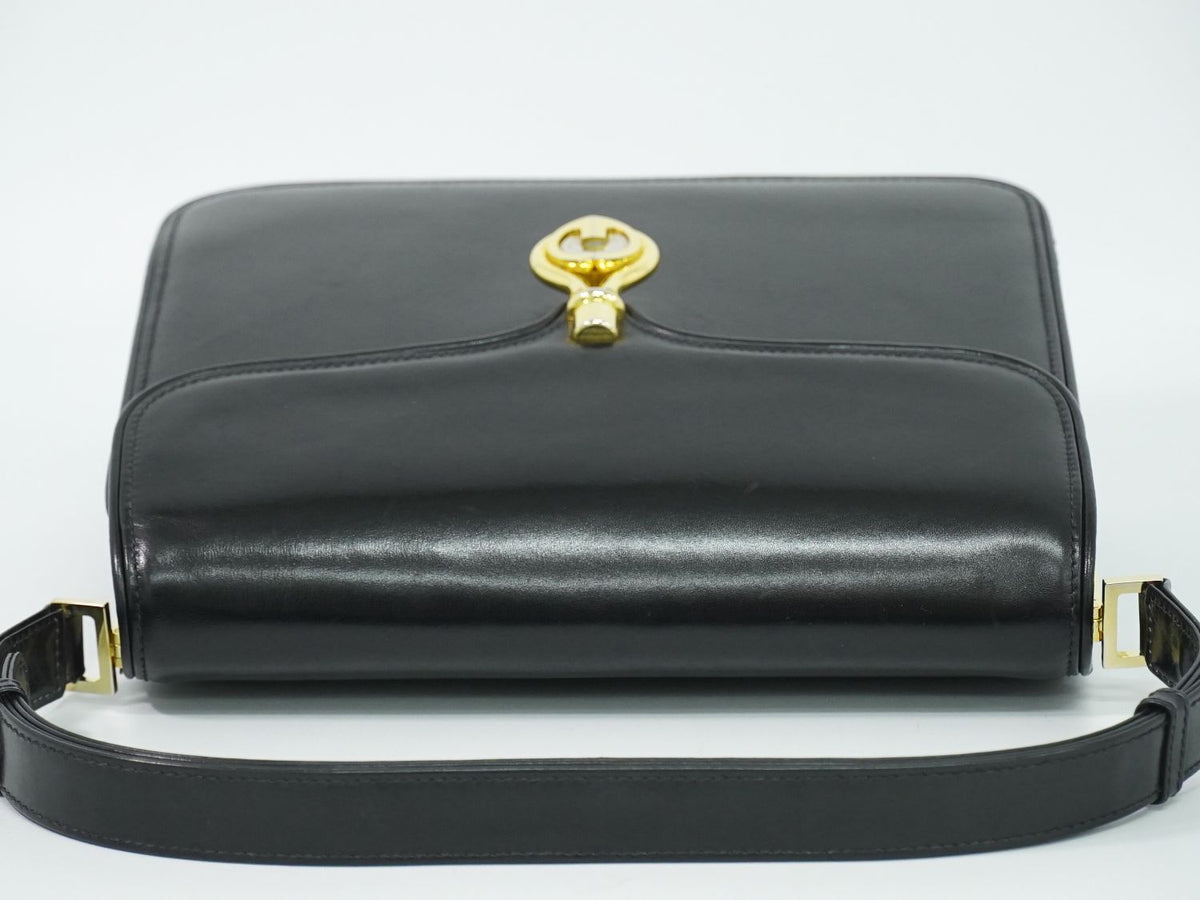 Gucci Leather Shoulder Bag Black — view 5