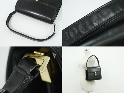 Gucci Leather Shoulder Bag Black — view 6