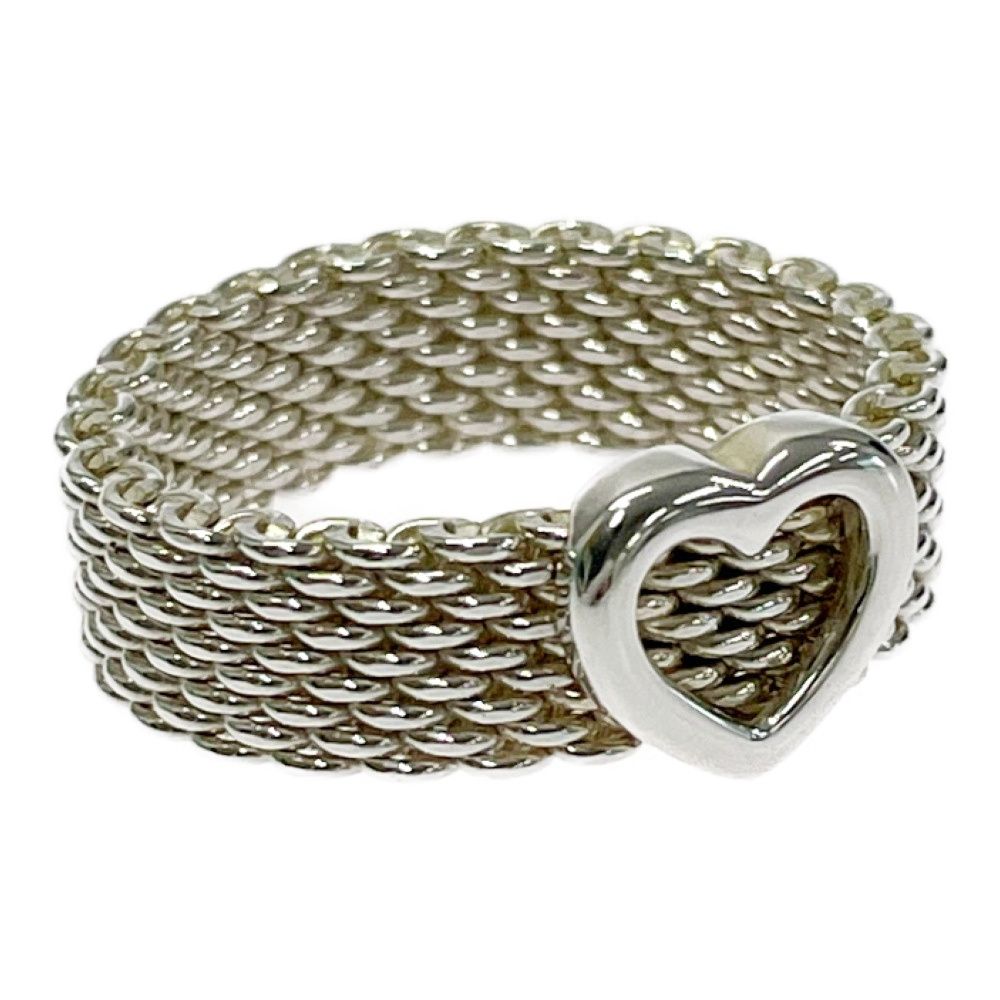 Tiffany & Co Silver Somerset Ring Heart — view 3