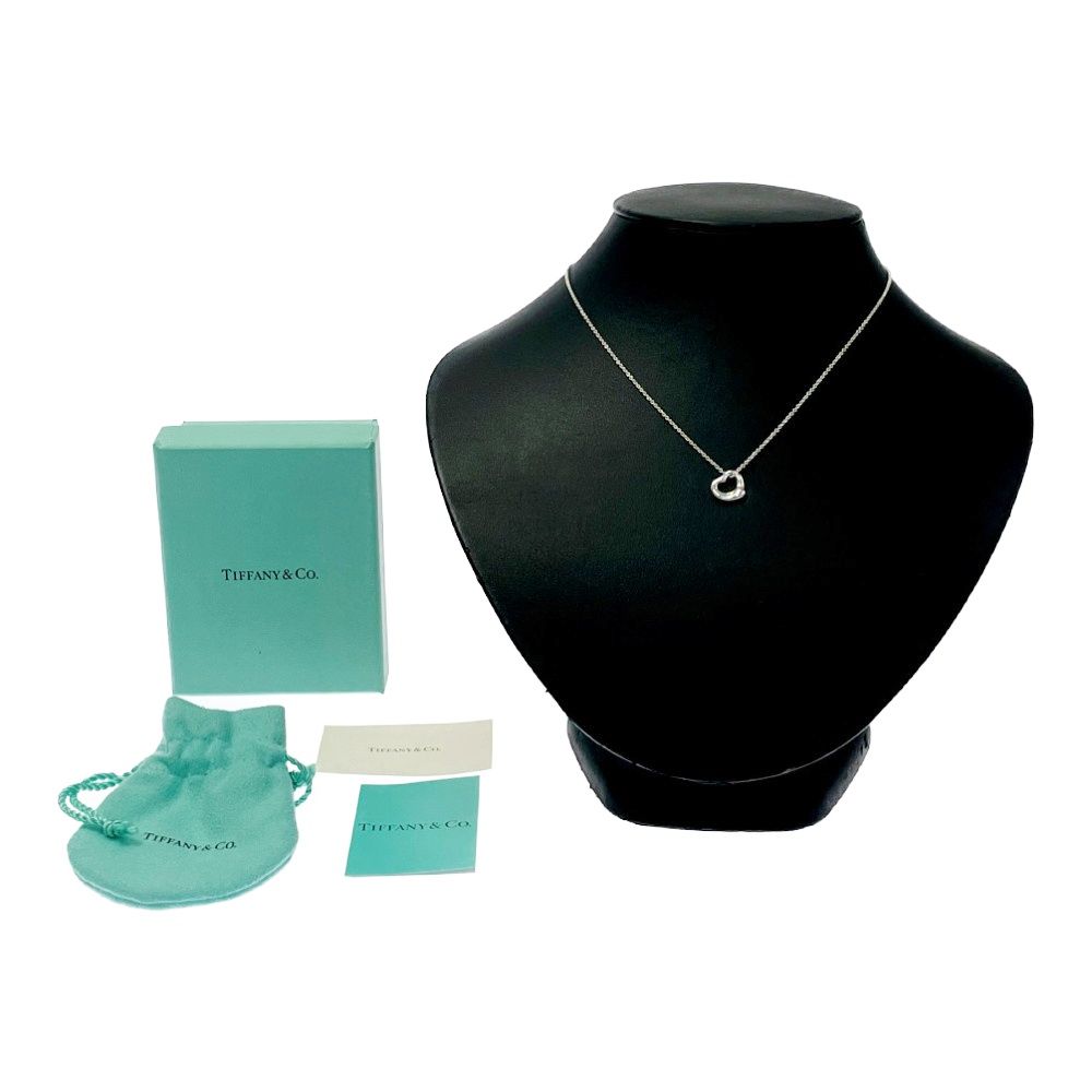 Tiffany & Co Silver Mini Open Heart Necklace