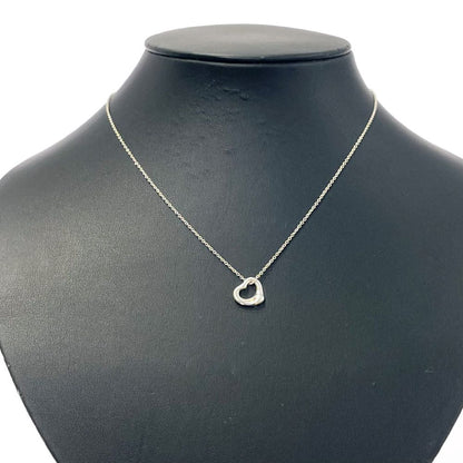 Tiffany & Co Silver Mini Open Heart Necklace — view 2