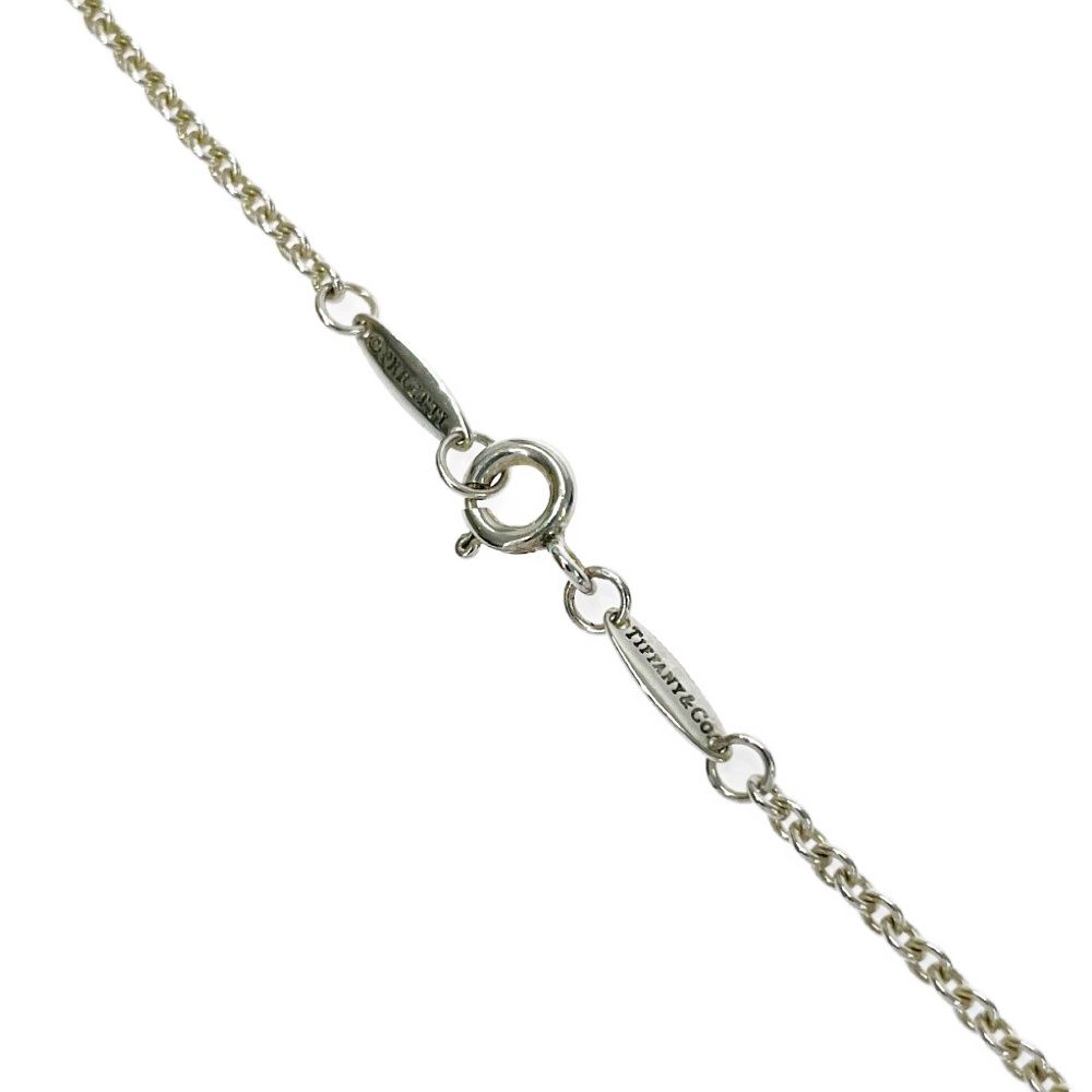 Tiffany & Co Silver Pearl Heart Lariat Necklace — view 8