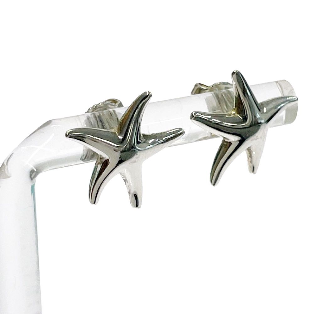 Tiffany & Co Silver Star Fish Earrings — view 3