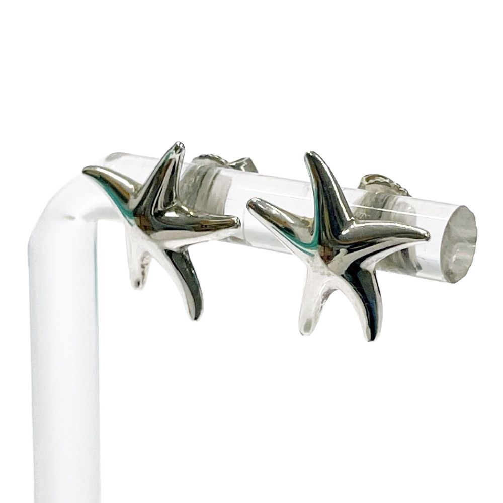 Tiffany & Co Silver Star Fish Earrings — view 4