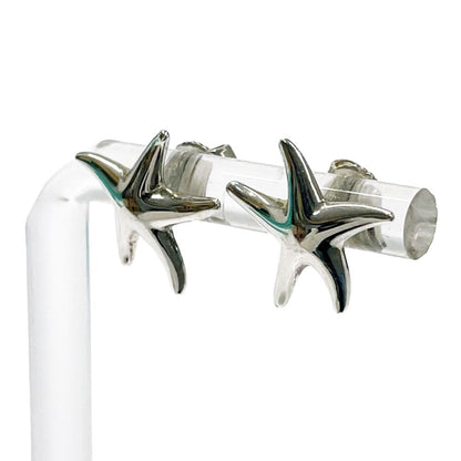 Tiffany & Co Silver Star Fish Earrings — view 4