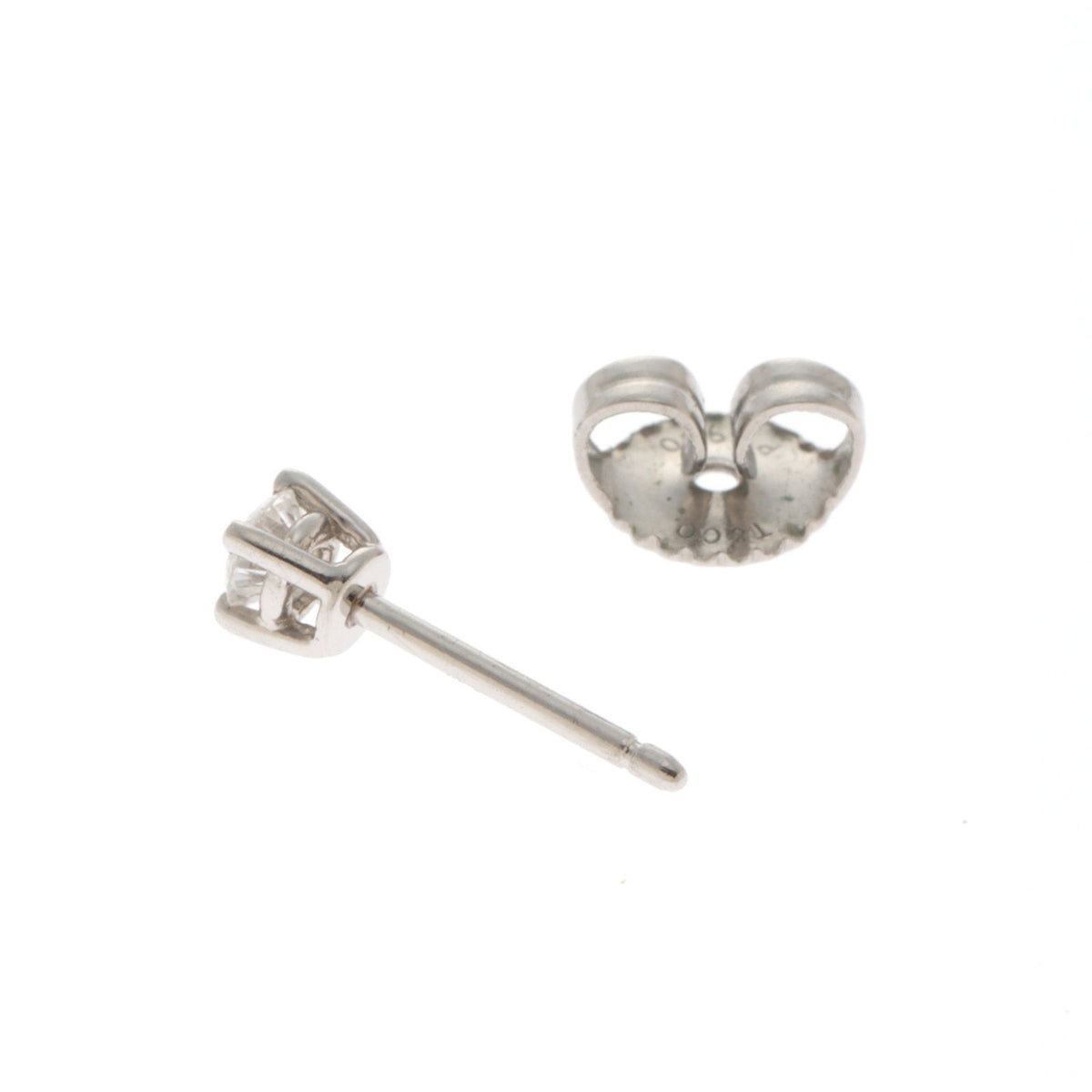 Tiffany & Co Solitaire Earrings PT D Platinum — view 3