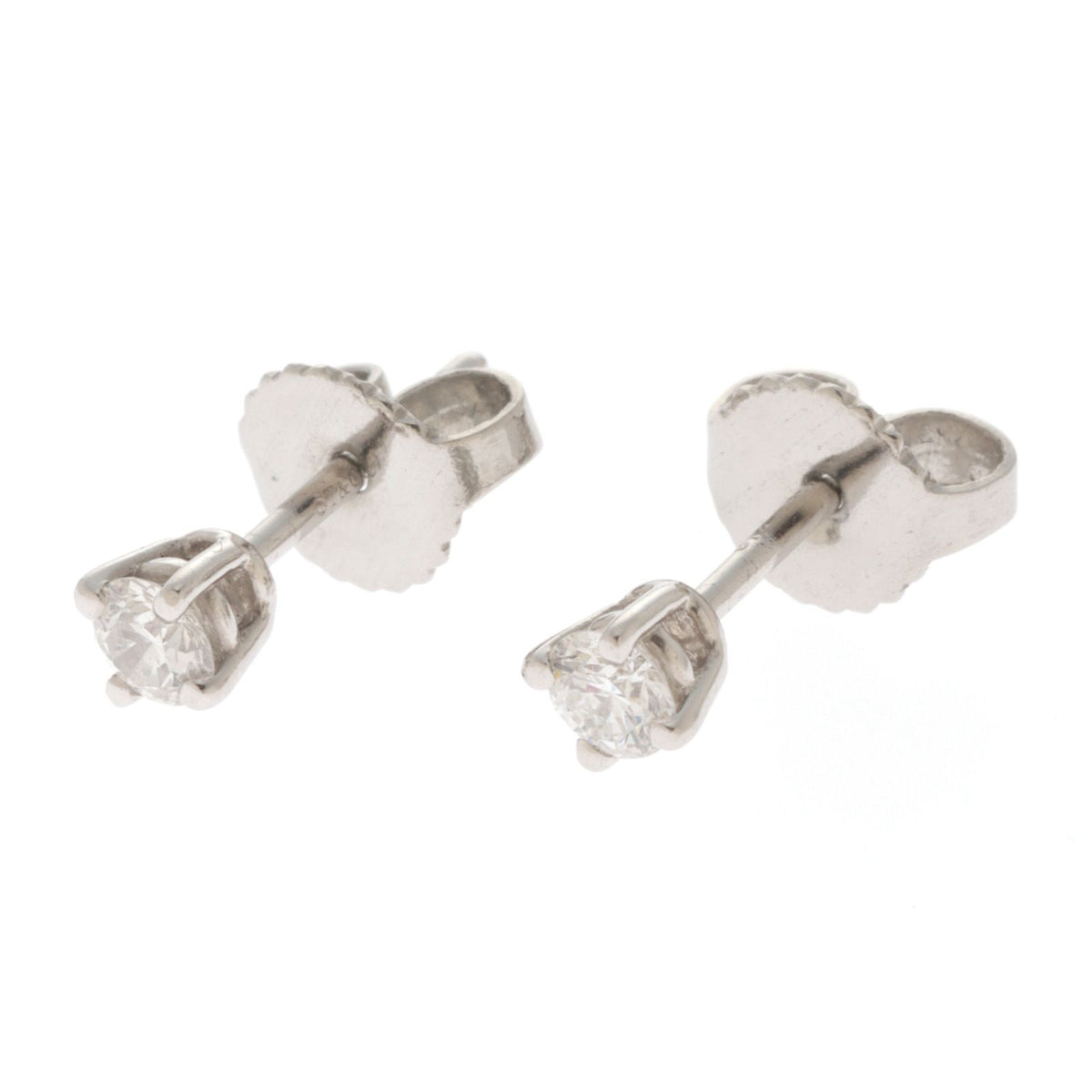 Tiffany & Co Solitaire Earrings PT D Platinum