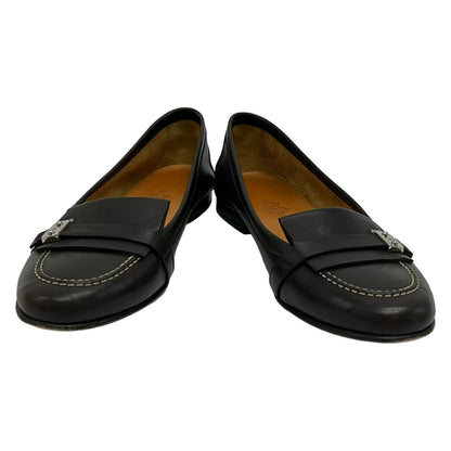 Hermes Loafers Dark Brown Leather — view 2