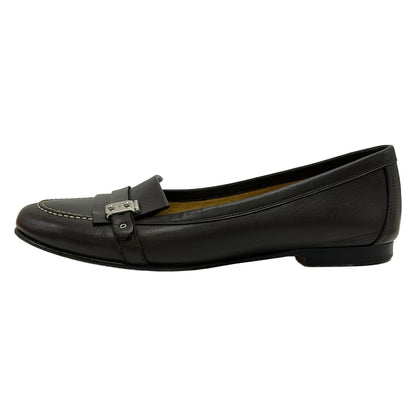 Hermes Loafers Dark Brown Leather