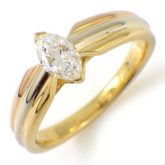 Cartier Ring Trinity Solitaire Three Color Marquise Cut Diamond