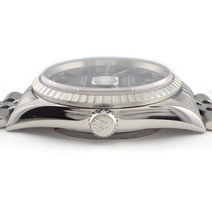 Rolex Watch Datejust Black Dial Date 18k White Gold SS Automatic — view 2