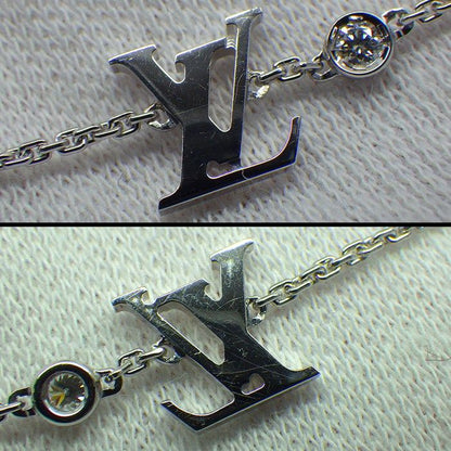 Louis Vuitton Necklace Pendentif Idylle Blossom Monogram Diamond 18k White Gold — view 8