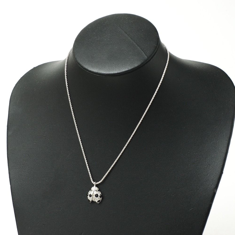 Dior Vintage Necklace Crystal Rhinestone Ladybird Ladybug — view 2