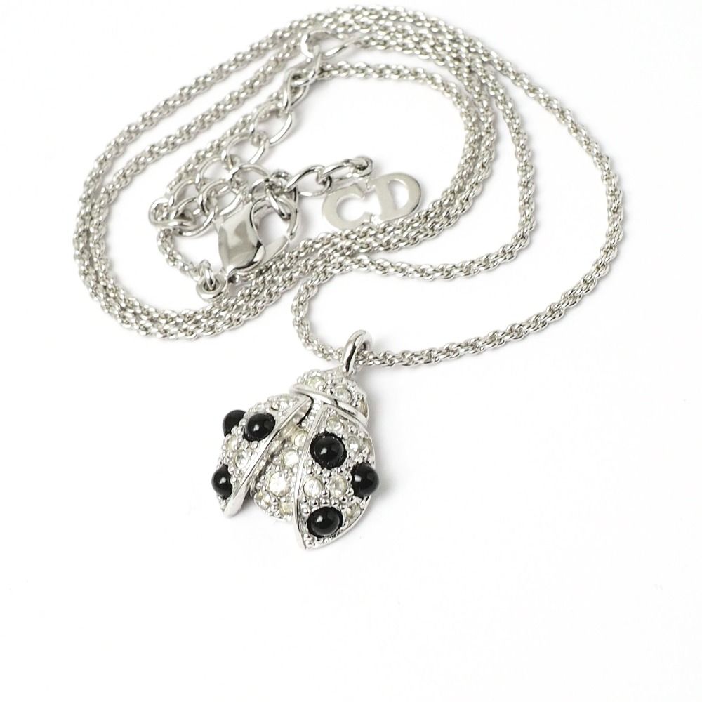 Dior Vintage Necklace Crystal Rhinestone Ladybird Ladybug — view 3