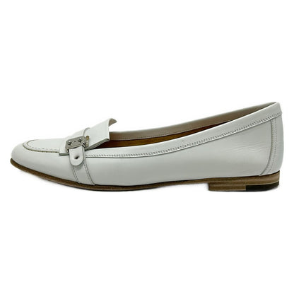 Hermes Loafers White Leather