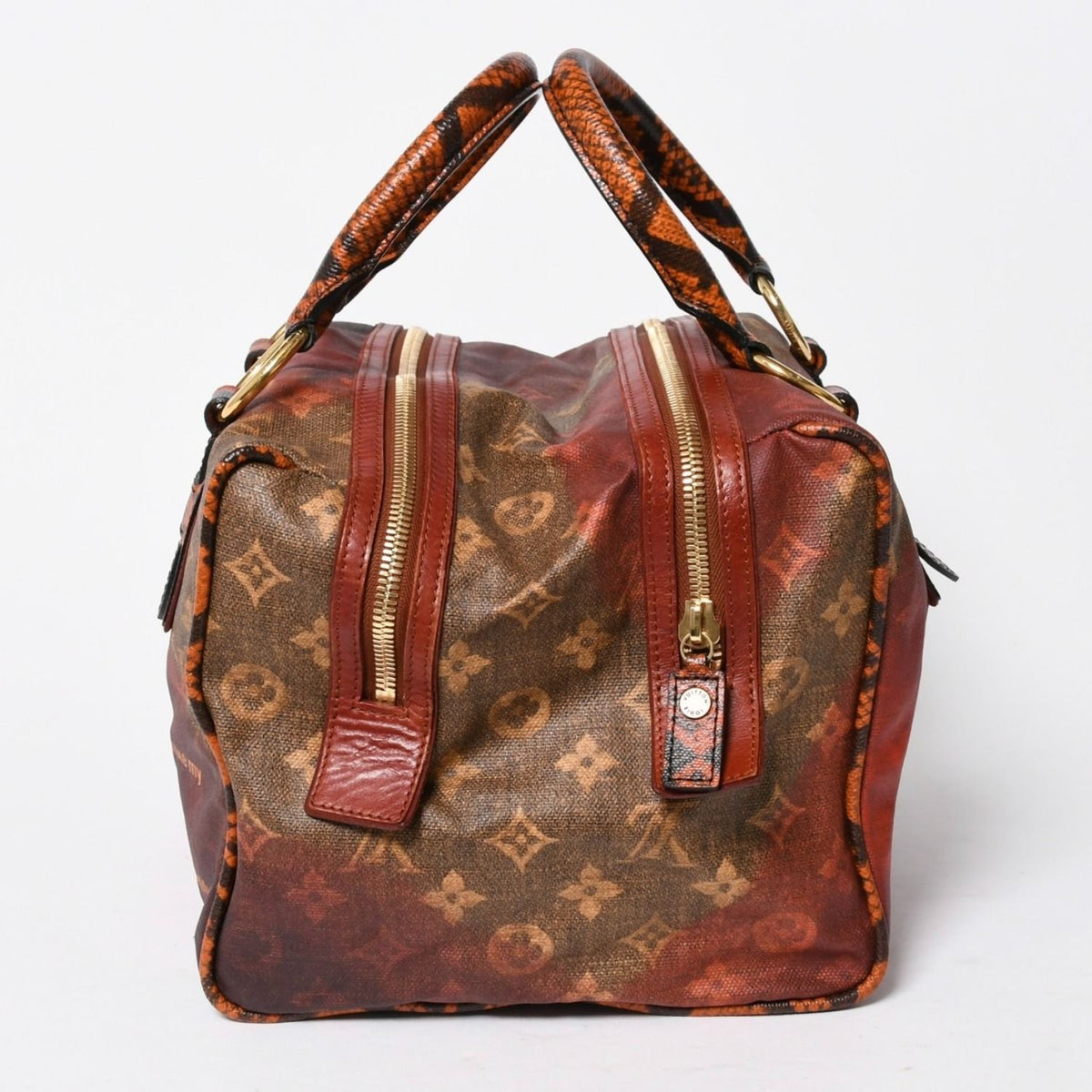 Louis Vuitton Richard Prince Jokes Man Crazy Handbag Rouge Gold — view 4