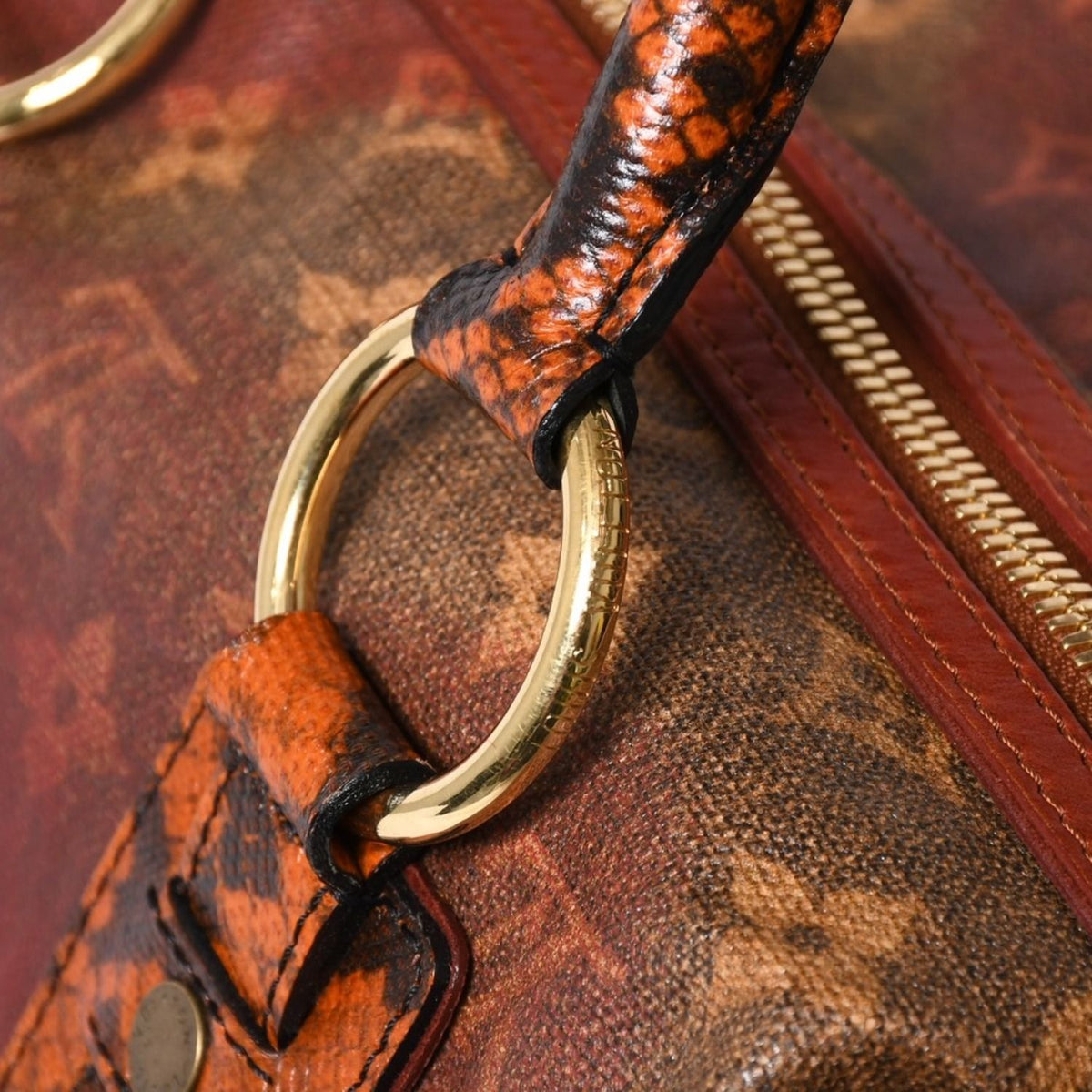 Louis Vuitton Richard Prince Jokes Man Crazy Handbag Rouge Gold — view 7